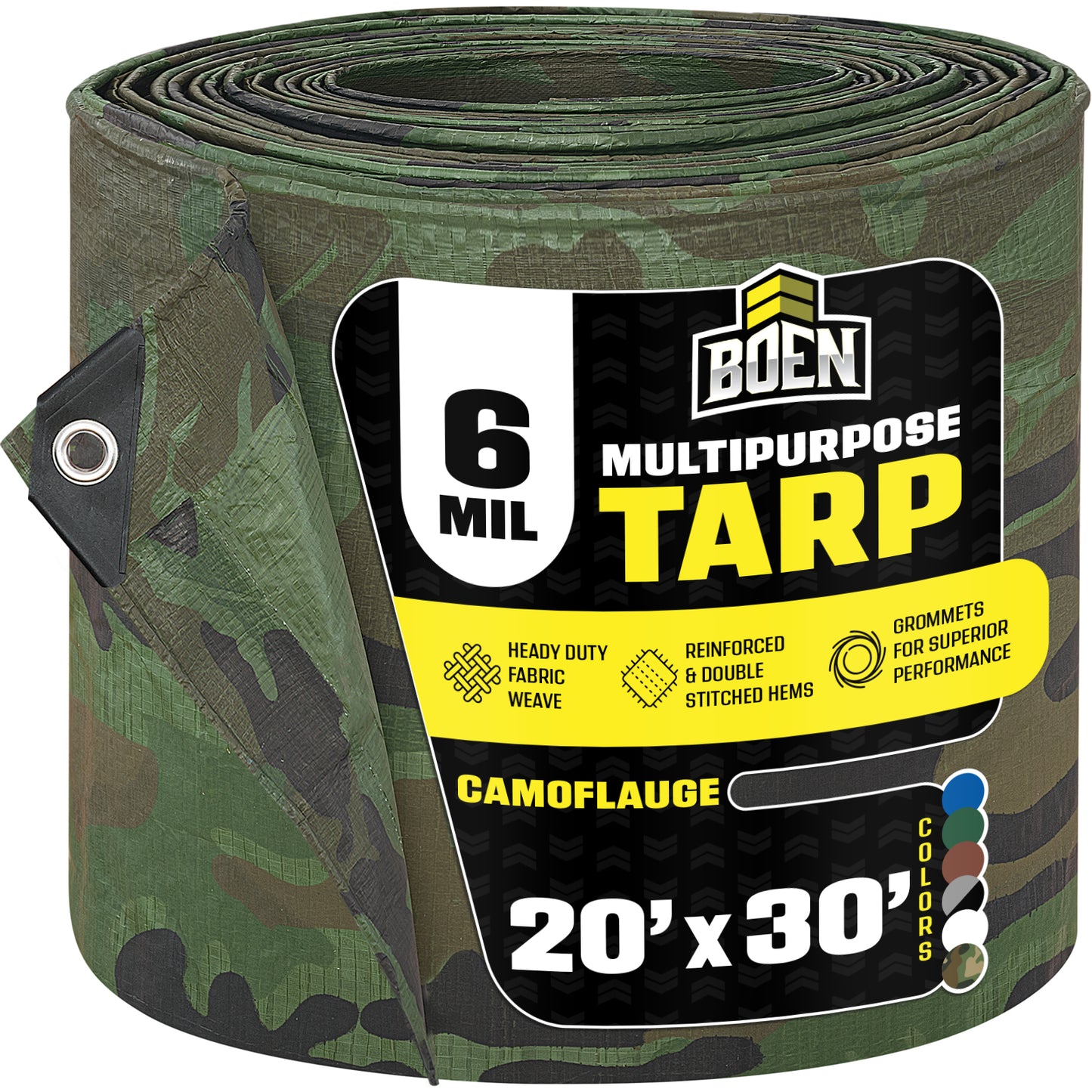 All Purpose Camouflage Tarps, 6 Mil