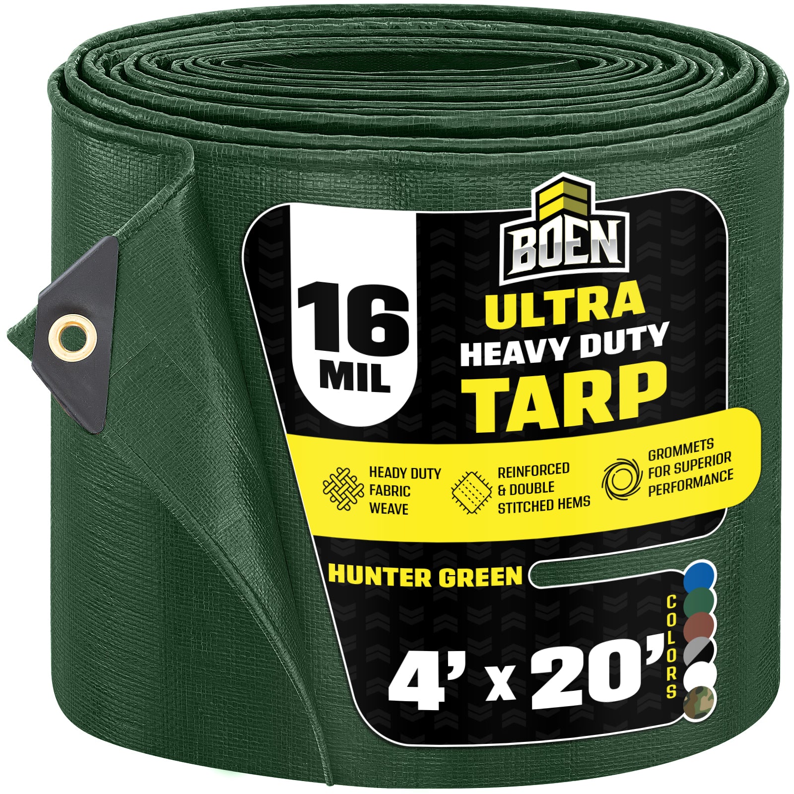 super tarp Super Heavy Duty Hunter Green Tarps, 16 Mil – TarpSOS