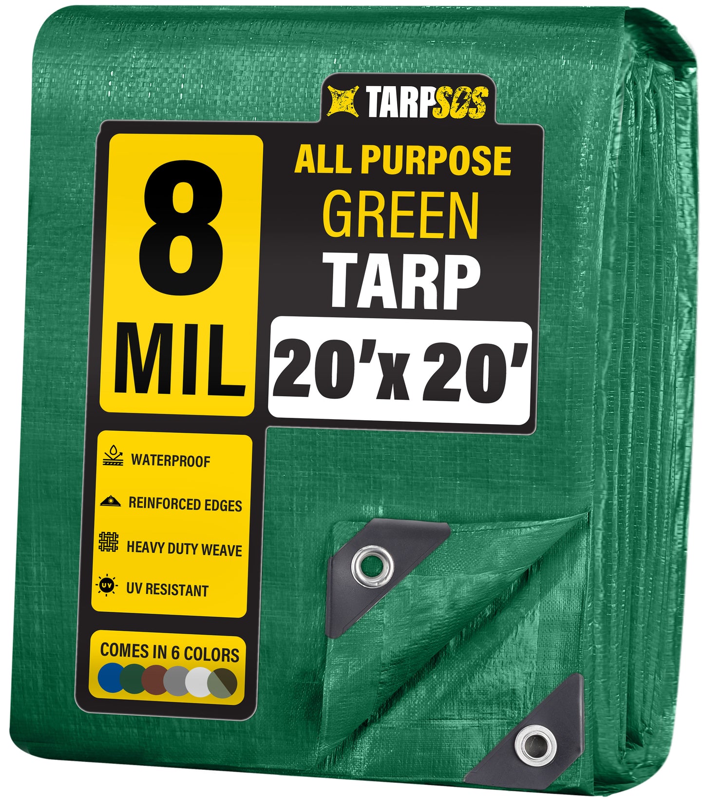 All Purpose Green Tarps, 8 Mil