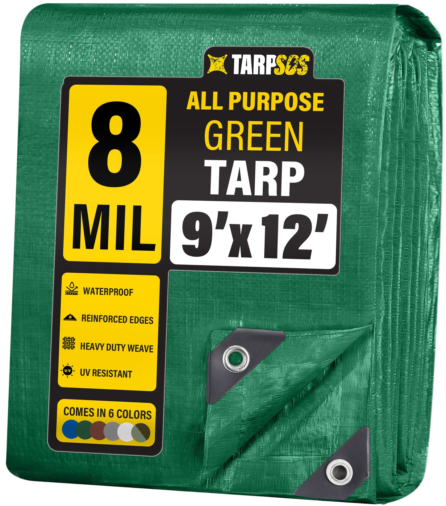All Purpose Green Tarps, 8 Mil