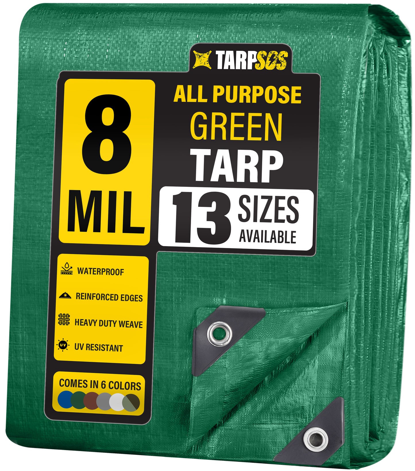 All Purpose Green Tarps, 8 Mil