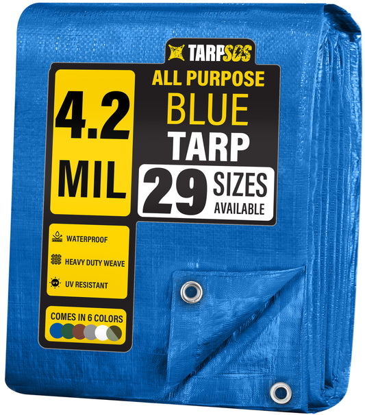 All Purpose Economy Blue Tarps, 4.2 Mil