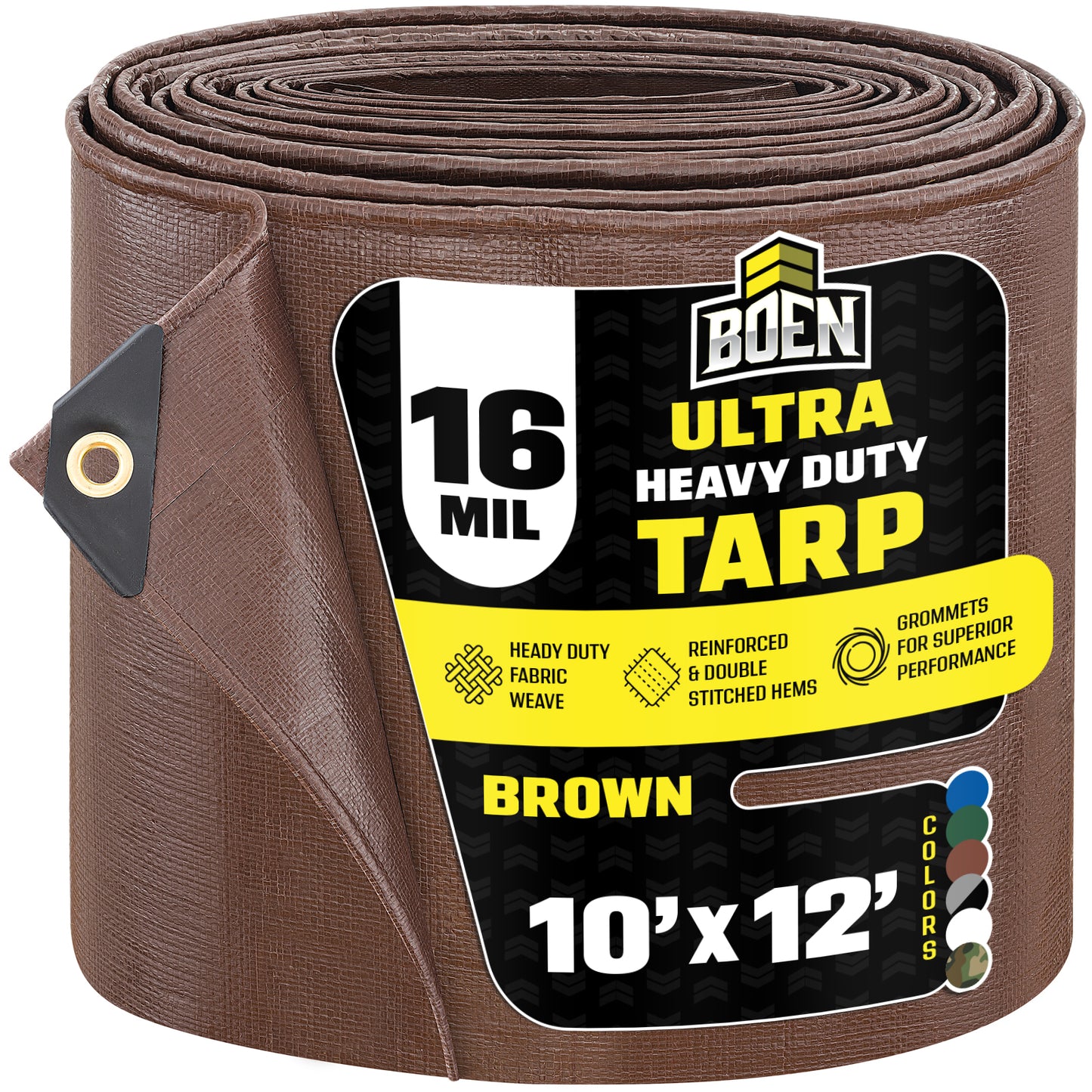 Super Heavy Duty Brown Tarps, 16 Mil
