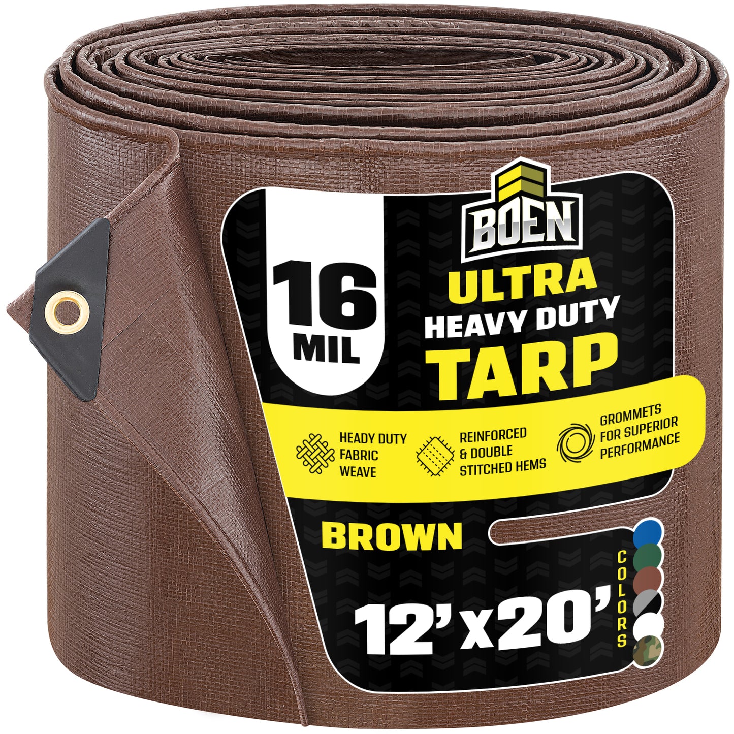 Super Heavy Duty Brown Tarps, 16 Mil
