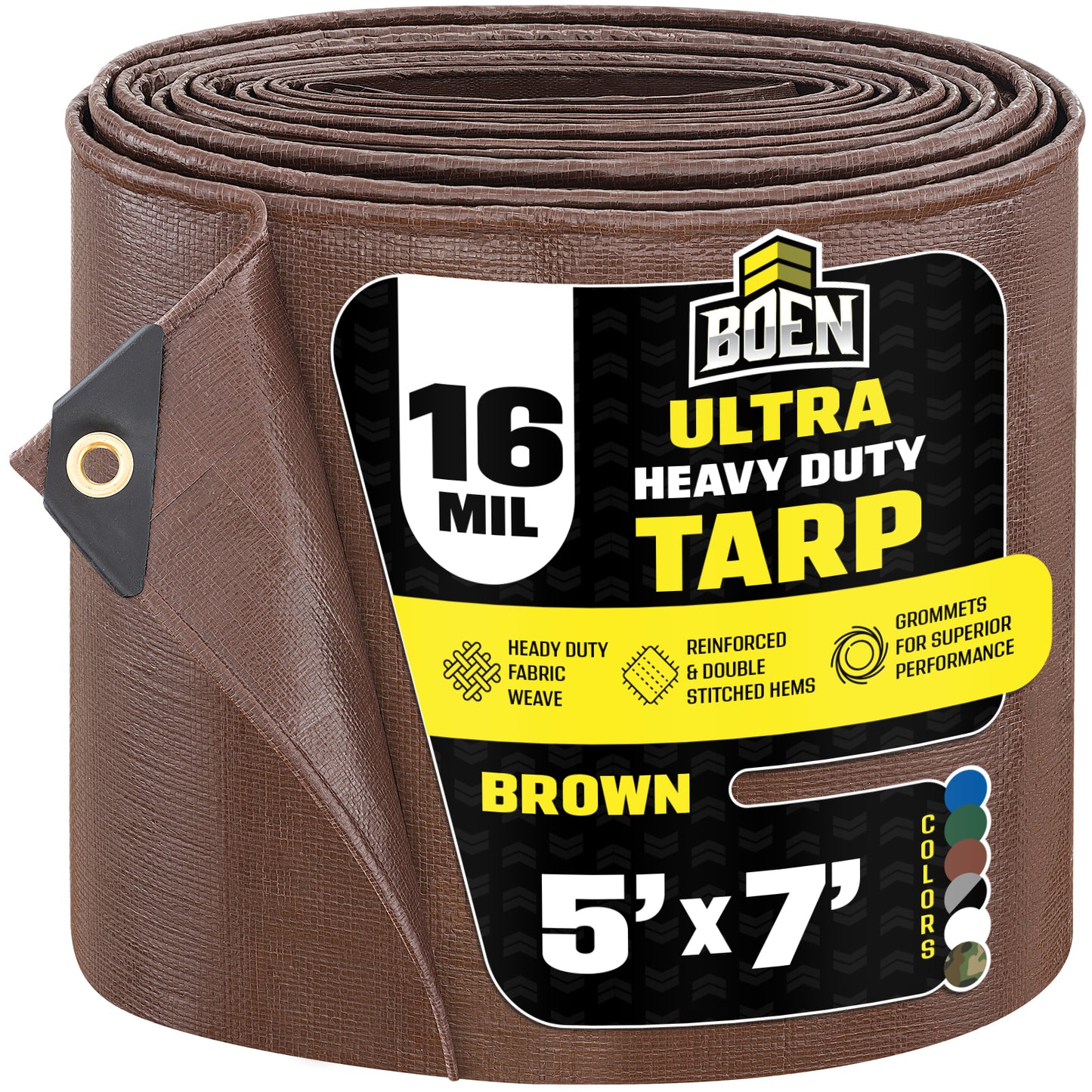 Super Heavy Duty Brown Tarps, 16 Mil