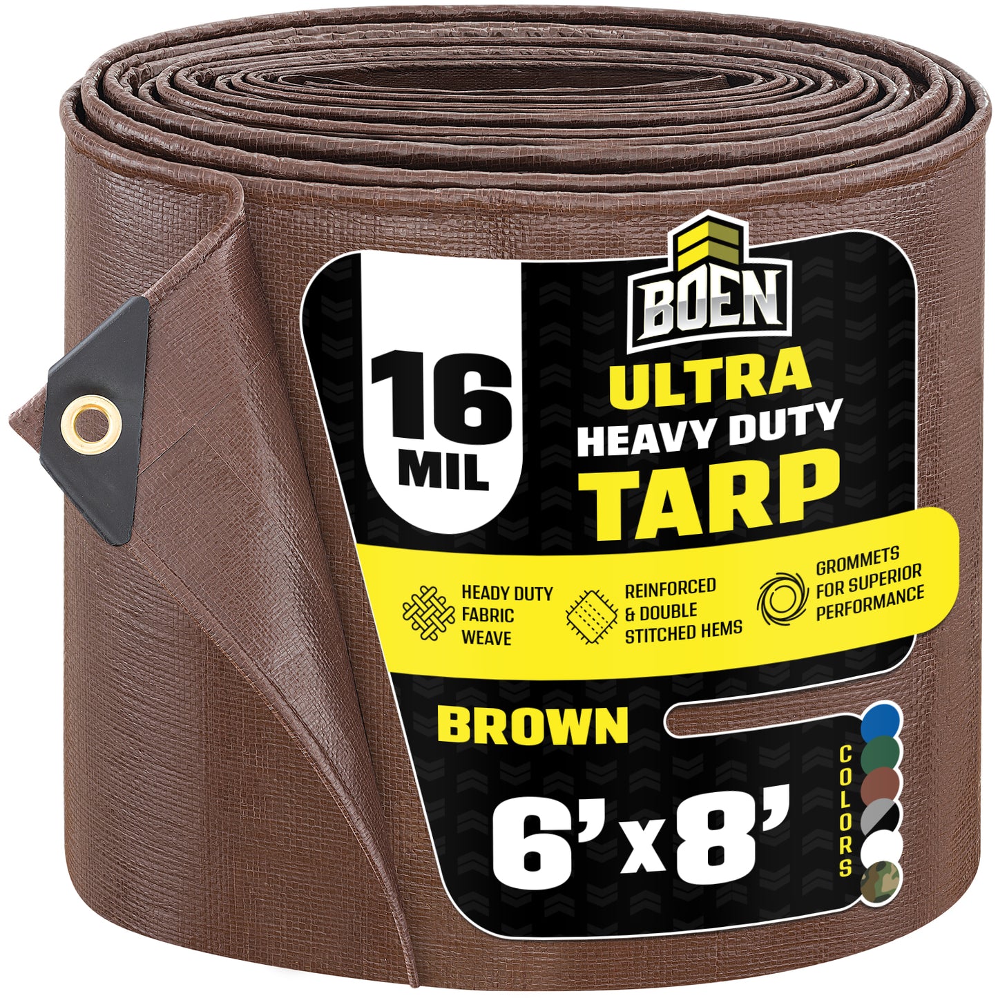 Super Heavy Duty Brown Tarps, 16 Mil