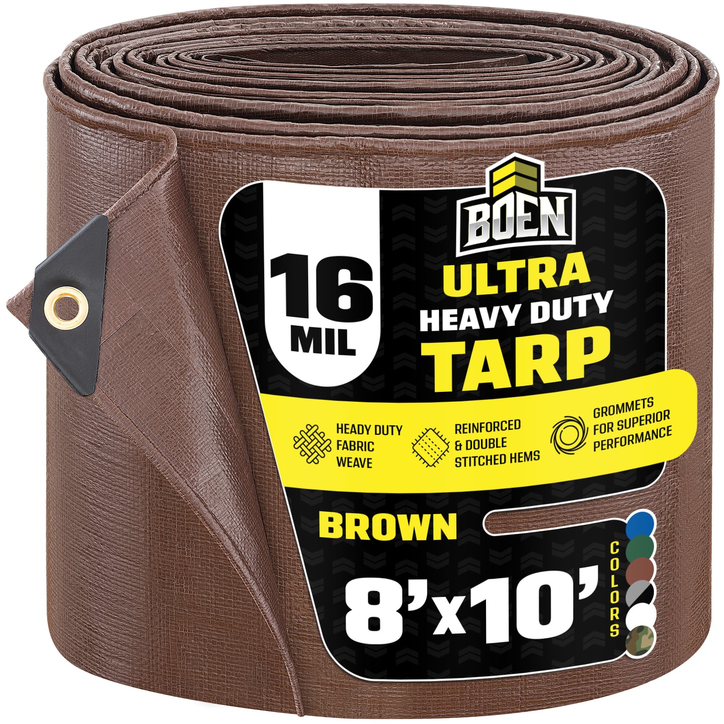 Super Heavy Duty Brown Tarps, 16 Mil