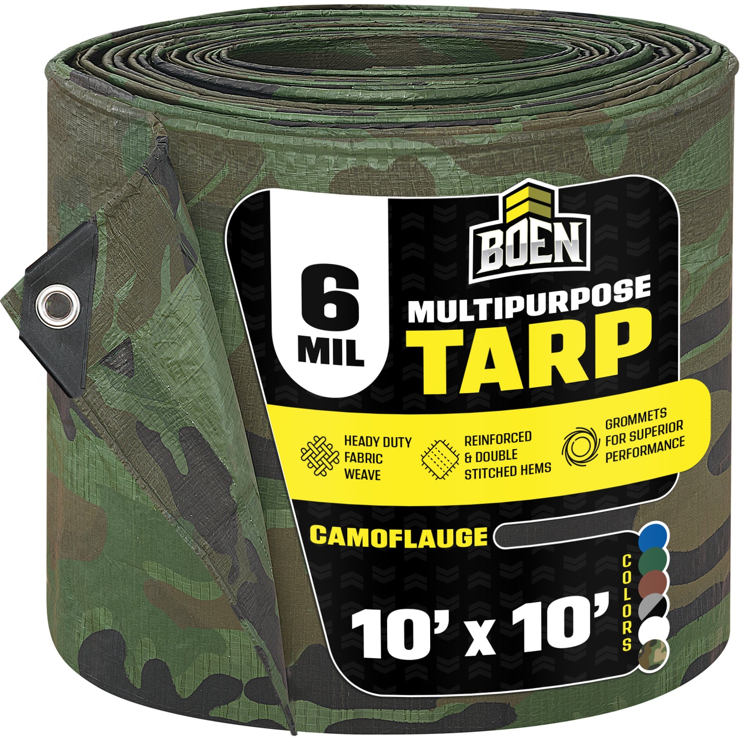 All Purpose Camouflage Tarps, 6 Mil