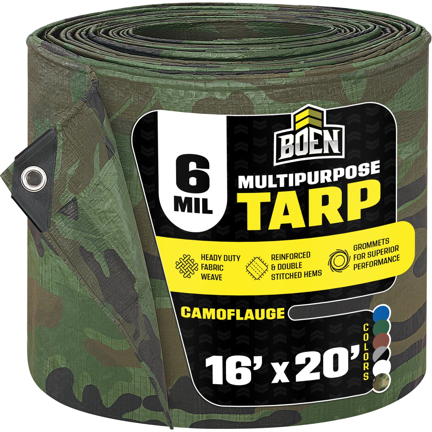 All Purpose Camouflage Tarps, 6 Mil