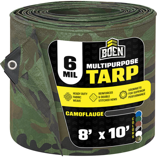 All Purpose Camouflage Tarps, 6 Mil