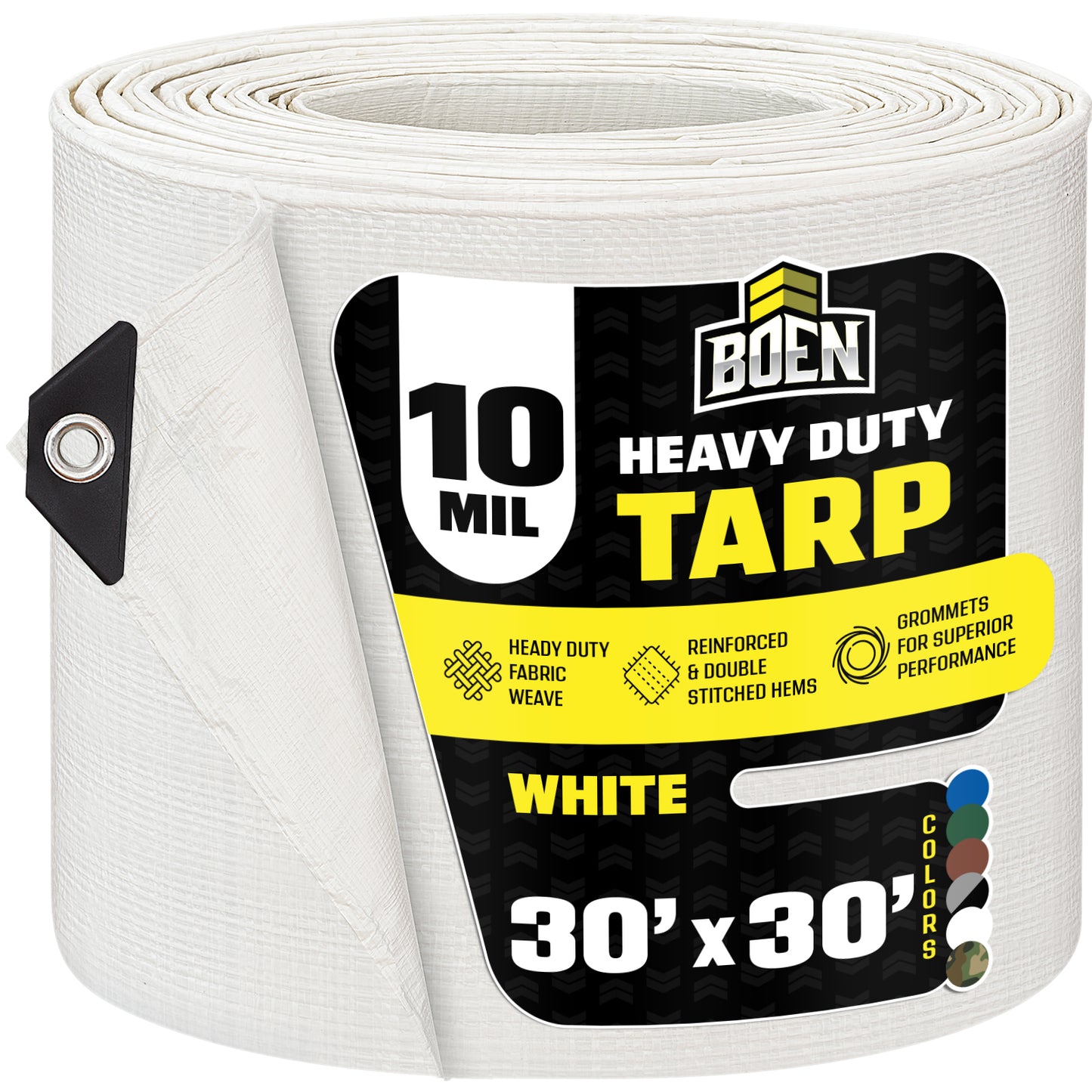 Heavy Duty White Tarps, 10 Mil