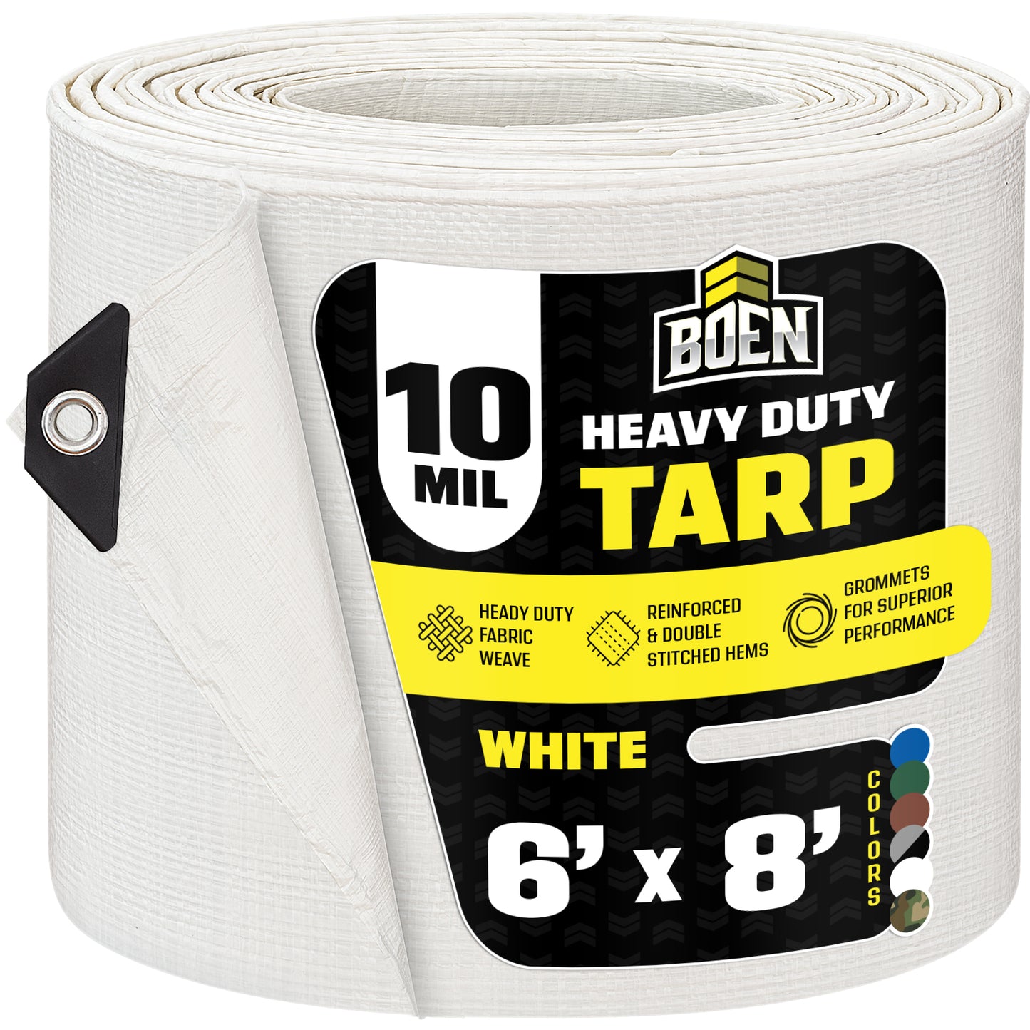 Heavy Duty White Tarps, 10 Mil