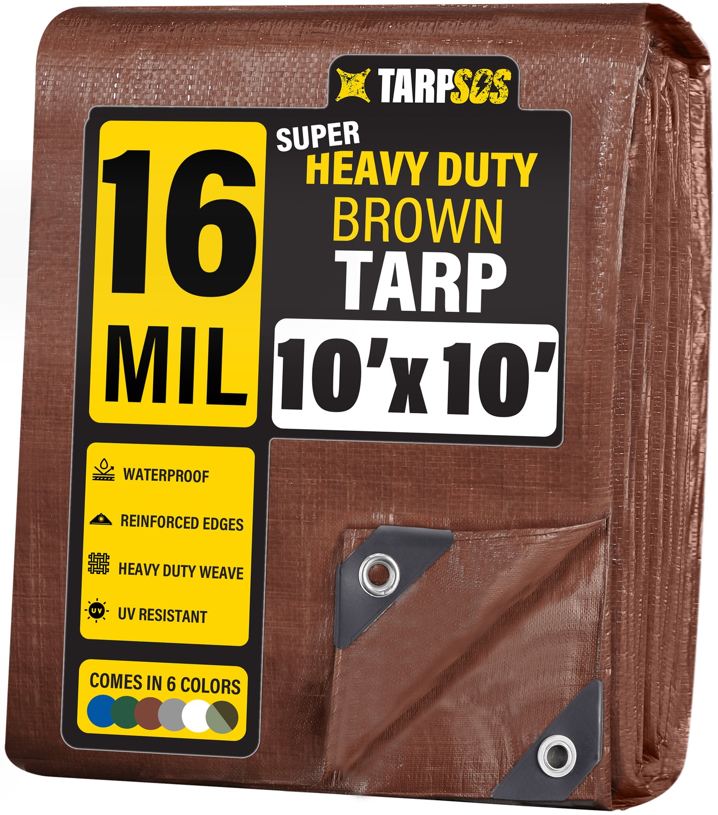 Super Heavy Duty Brown Tarps, 16 Mil