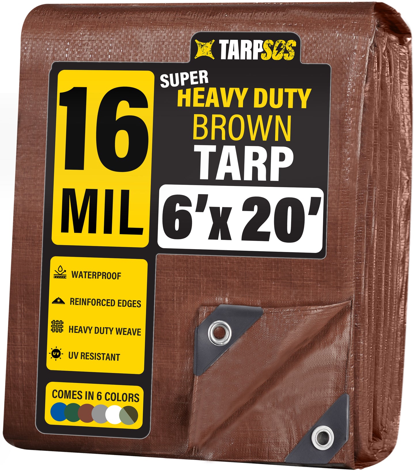 Super Heavy Duty Brown Tarps, 16 Mil