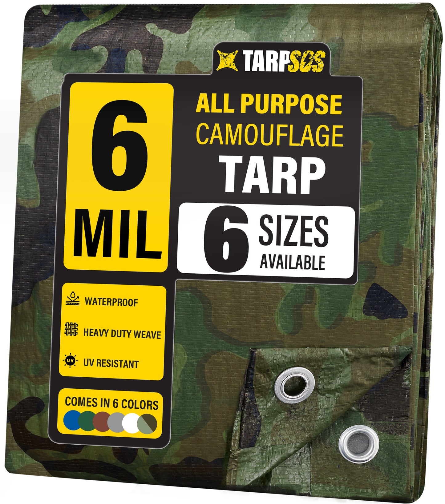 All Purpose Camouflage Tarps, 6 Mil