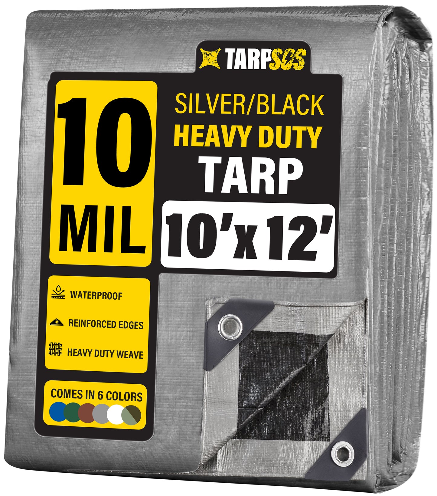 Heavy Duty Silver/Black Tarps, 10 Mil