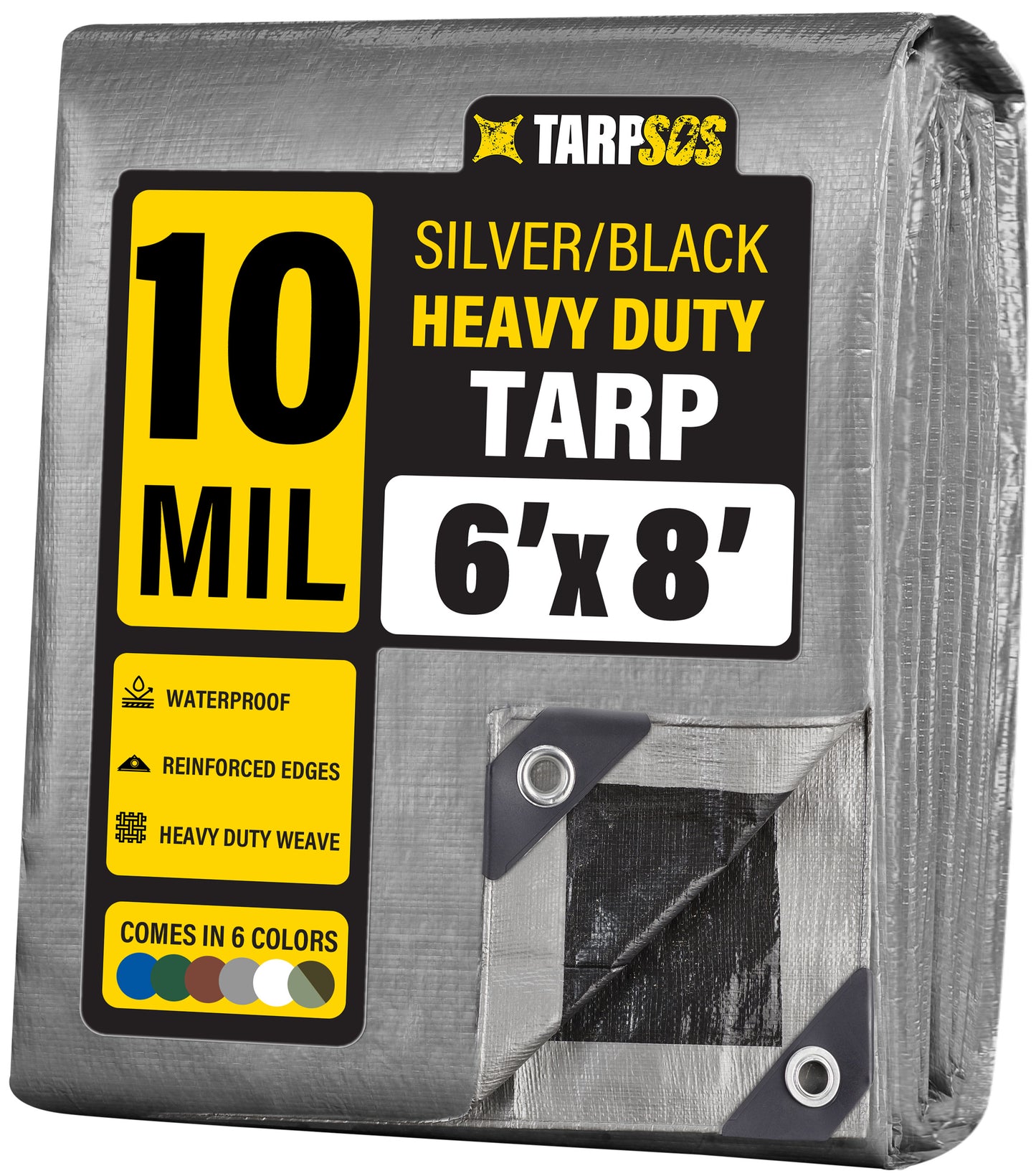 Heavy Duty Silver/Black Tarps, 10 Mil